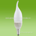 LED Candle Bulb, E14 Connector, Used for Chandelier Decoration, PA46 and Glass MaterialNew
